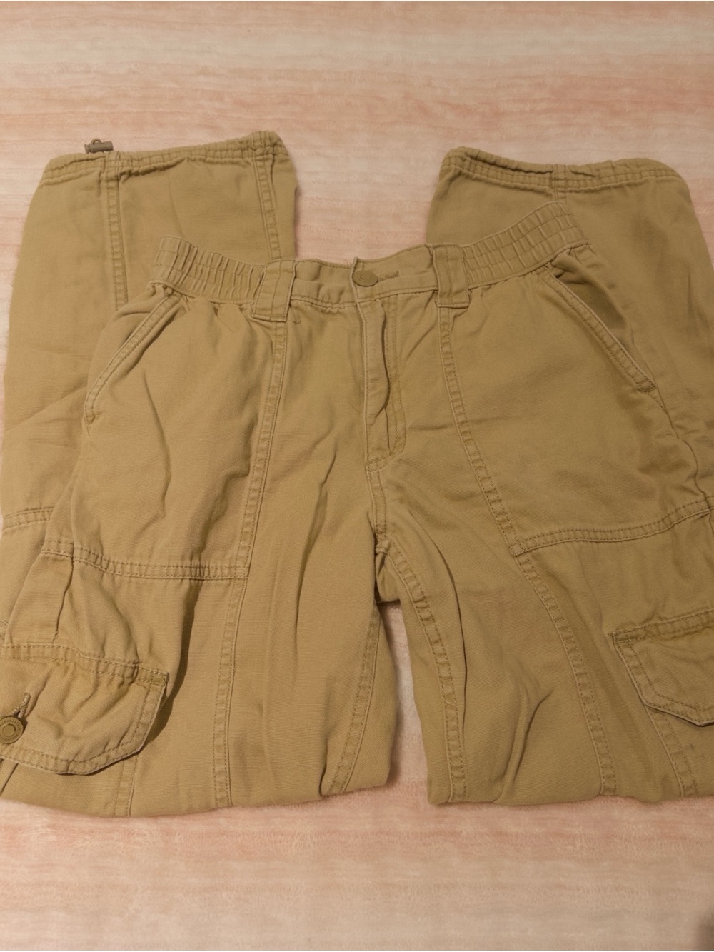 Aeropostale Tan Drawstring Cargo Utility Pants